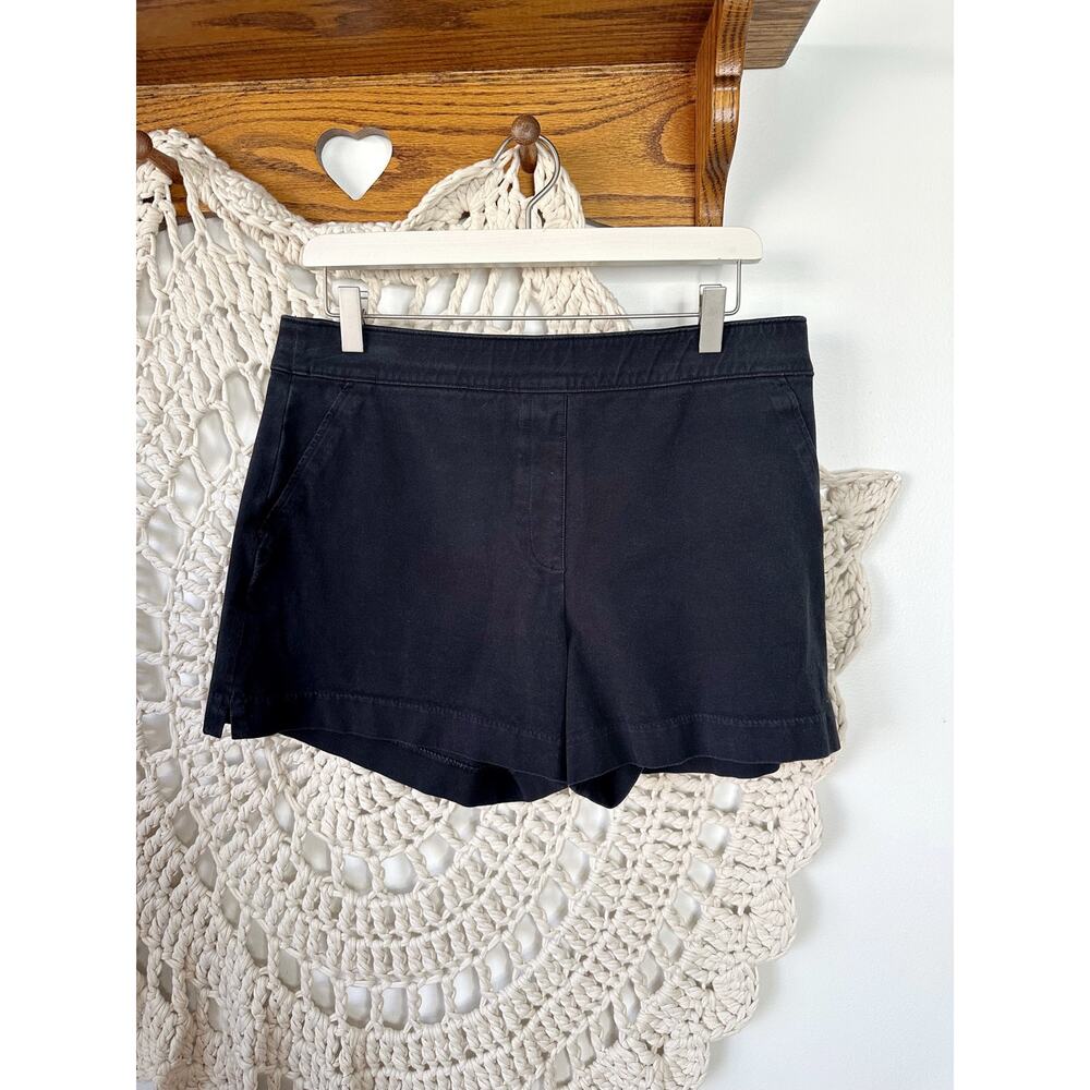 Spanx Polished Tailored Pull On Black Shorts Size Large